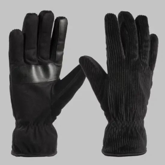 Isotoner Men's Handwear Corduroy Microsuede Palm Gloves image {3}