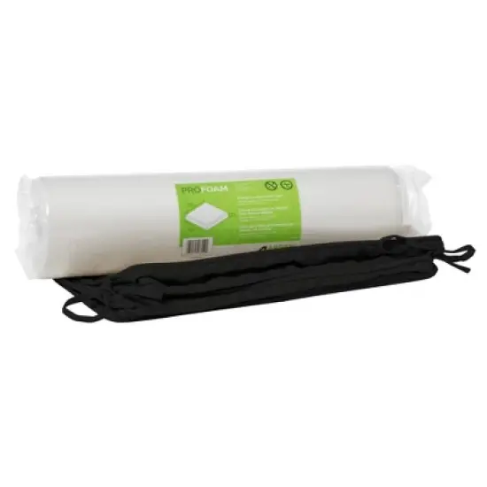 20" x 20" ProFoam Outdoor Dining Seat Cushion Onyx Black - Arden Selections image {2}