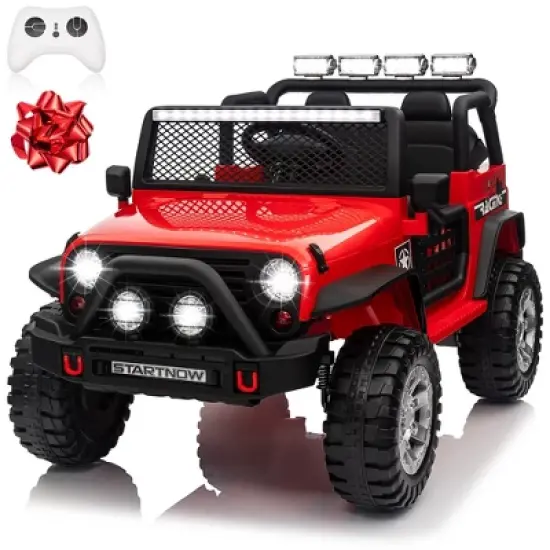 JOYRACER 24V 2-Seater Ride-On Toys Truck for Kids, 4&times;200W Motors, Electric Toys Car w/ 4 Wheels Spring Suspension, 3 Speeds, LED, Bluetooth Music image {10}