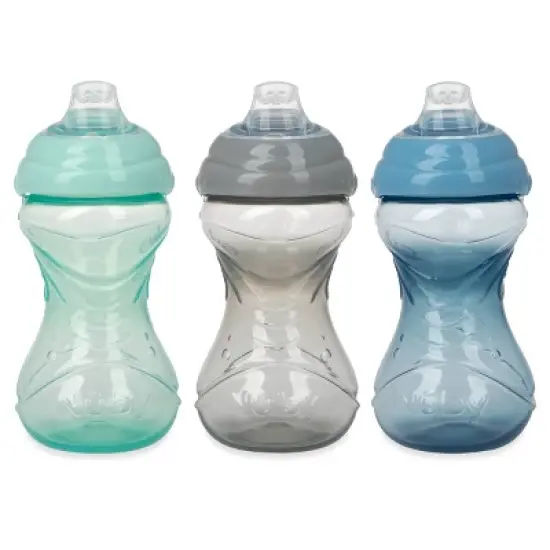 Nuby 3pk Clik-It Soft Spout Cup - Neutral - 10oz image {1}