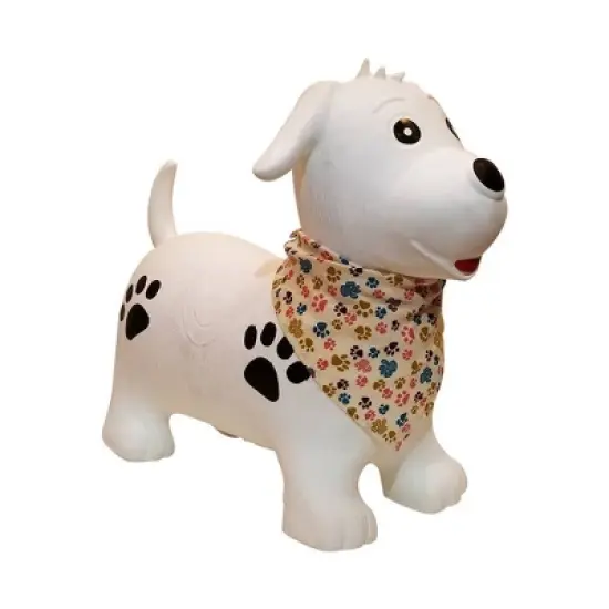 BounceZiez Inflatable Bouncy Ride-On Hopper with Pump - Dog image {2}