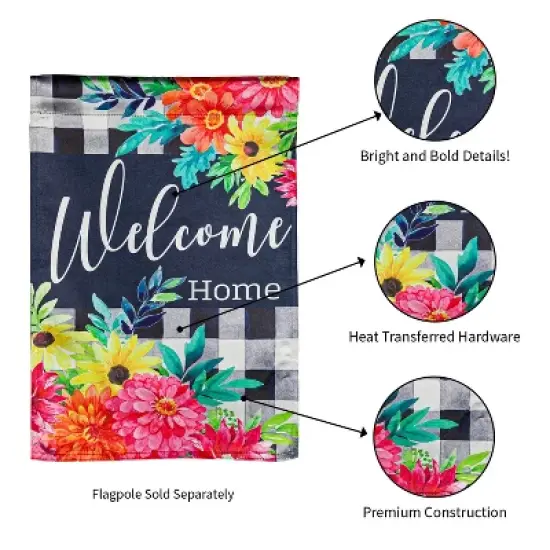 Evergreen Summer Bloom Garden Flag 12.5 x 18 Inches Indoor Outdoor Decor image {4}