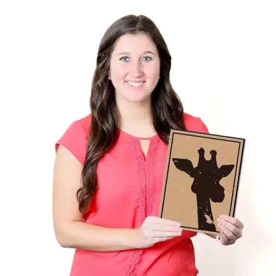 Big Dot of Happiness Wild Safari - Jungle Animal Nursery Wall Art, Kids Room Decor & Home Decorations - Gift Ideas - 7.5 x 10 inches - Set of 3 Prints image {4}