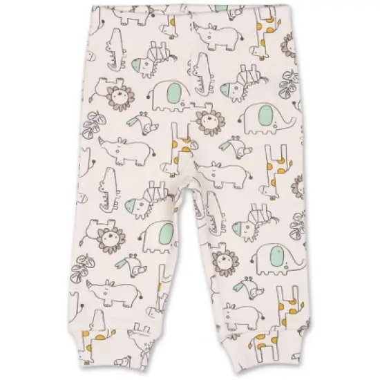 The Peanutshell Safari 5-Pack Baby Pants in Gray/Light Green image {9}