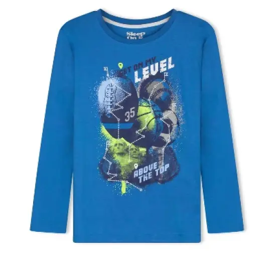 Sleep On It Boys My Level Brushed Jersey 2-Piece Pajama Sleep Set image {1}