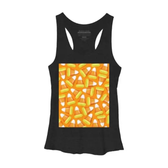 Women's Design By Humans Halloween Candy Corn By NewburyBoutique Racerback Tank Top image {11}