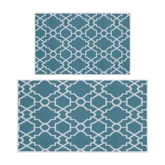 Sussexhome Non Skid Cotton Washable Kitchen Runner Rugs Set of  44 x 24 and 31.5 x 20 inches image {14}
