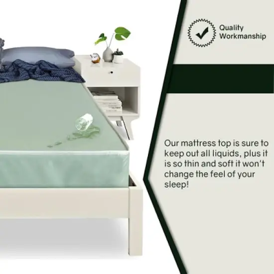 Continental Sleep, 7-Inch Vinyl Tight Top Double Sided Medium Firm Waterproof Mattress,
 image {5}
