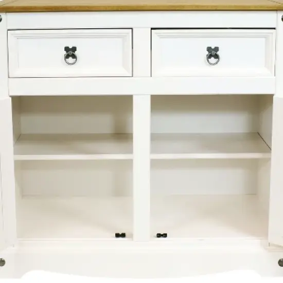 Sunnydaze Kitchen Sideboard Cabinet with 2 Drawers and 2 Doors - Solid Pine Construction image {8}