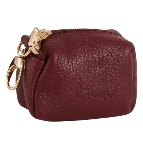 PoisePup &ndash; Luxury Pet Dog Waste Bag Holder &ndash; Soft Premium Italian Leather Poop Bag Dispenser -  Luscious Bow image {3}