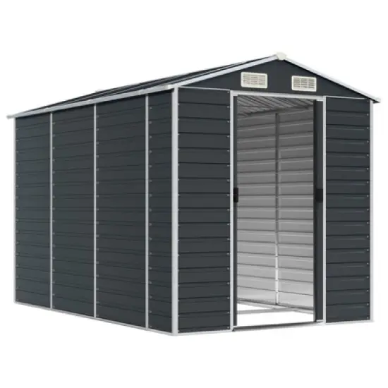 vidaXL Garden Shed - Anthracite 75.2" x 118.1" x 78" image {2}