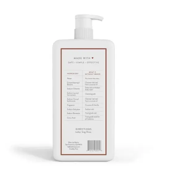 Native Coconut & Vanilla Body Wash - 36 fl oz image {5}