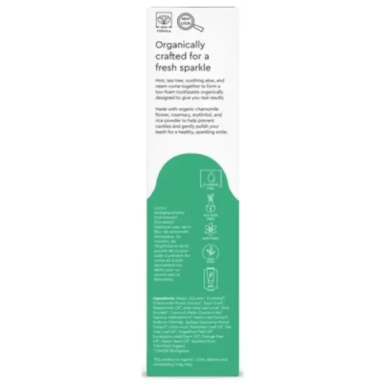 Radius Mint Aloe Neem Organic Toothpaste - 3 oz image {2}