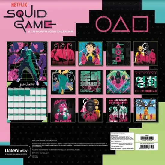 Netflix 2026 Squid Game 12"x12" Wall Calendar image {3}