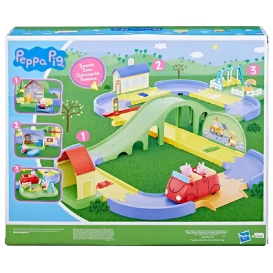 Peppa Pig All Around Peppa's Town Set with Adjustable Track image {3}