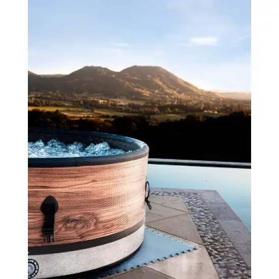 MSpa Duet Round DWF Bubble Spa with Thermal Cover 245 Gal 138 Electric 110 Volt AC Inflatable Hot Tub image {3}