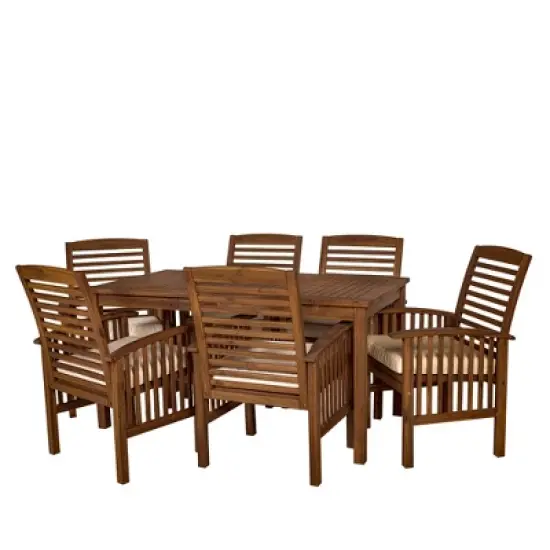 Ravenscroft 7pc Acacia Wood Patio Dining Set - Saracina Home image {10}