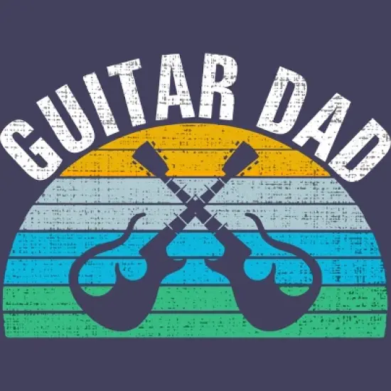 Women's Design By Humans Retro Dueling Electric Guitar Dad By DragonTee Racerback Tank Top image {1}