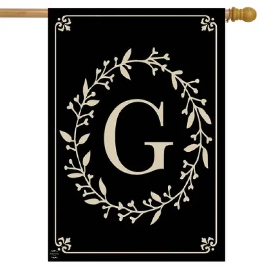Briarwood Lane Classic Monogram Letter G House Flag Double-Sided 28" x 40" image {1}
