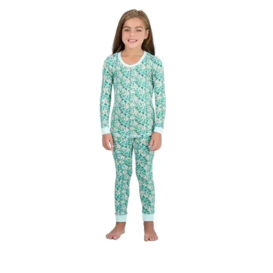 Sleep On It Girls Super Soft 2-Piece Snug Fit Pajama Set - Floral image {1}