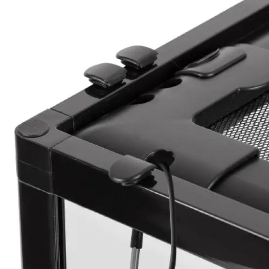 REPTI ZOO 40Gallon Full Reptile Glass Terrarium, Double Hinge Door Reptile Terrarium 30" x 18" x 18" image {4}