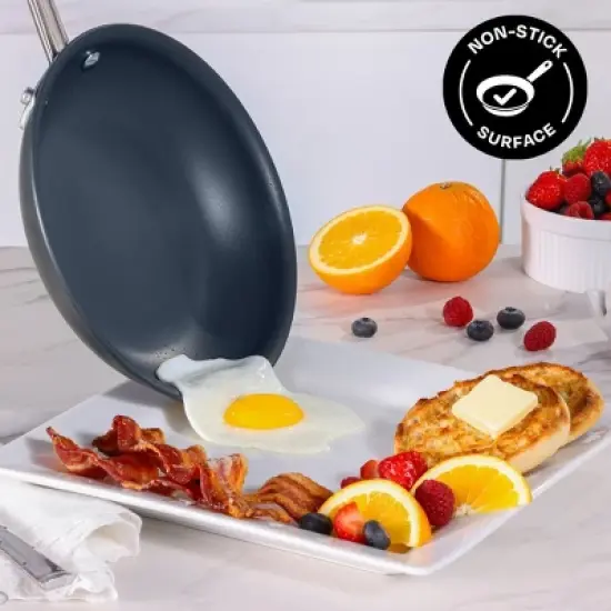 Guy Fieri's Flavortown Laser Titanium 12&rdquo; Fry Pan with Lid - Non-stick Cookware Without PFAS, PTFE, or PFOA image {3}