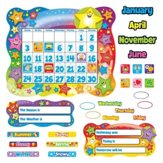 TREND Star Calendar Bulletin Board Set image {3}