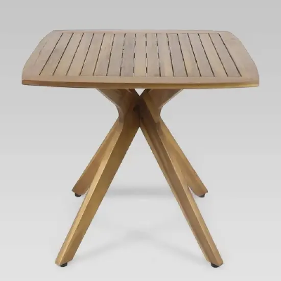 5pc Stamford Wood & Wicker Dining Set Teak - Christopher Knight Home image {2}