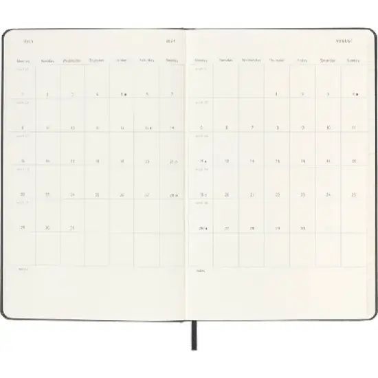 Moleskine 2023-24 18 month Academic Weekly Planner 8.25"x5.5" Large Hardcover Black image {4}