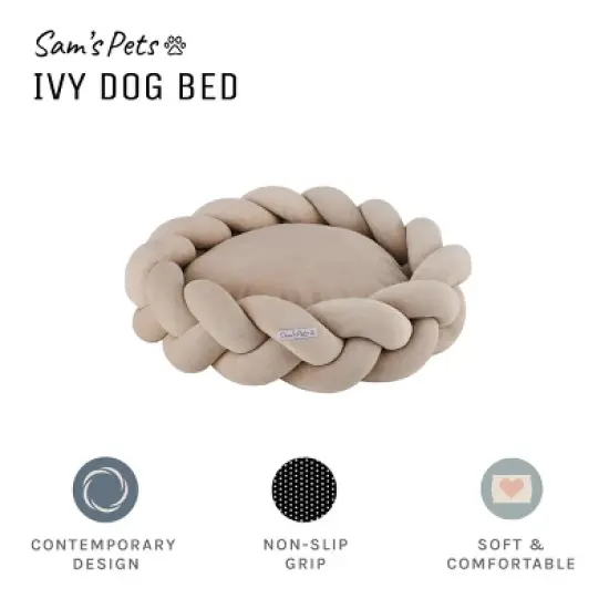 Sam's Pets Ivy 20'' Dog Bed in Beige image {6}