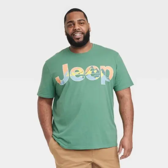 Men's Regular Fit Jeep Short Sleeve T-Shirt - Goodfellow & Co&trade; Green image {4}