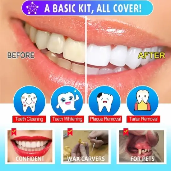 5PCS Dental Tools, Dental Pick Teeth Cleaning Tools Hygiene Kit, Plaque Remover for Teeth image {2}