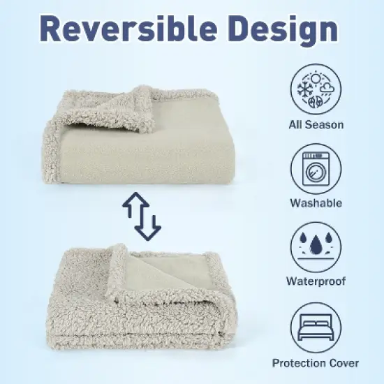 Kritter Planet Waterproof Pet Blanket for Dog Cat, Reversible Cover Blanket for Couch Bed, Ideal Furniture Protector for All Pets image {1}