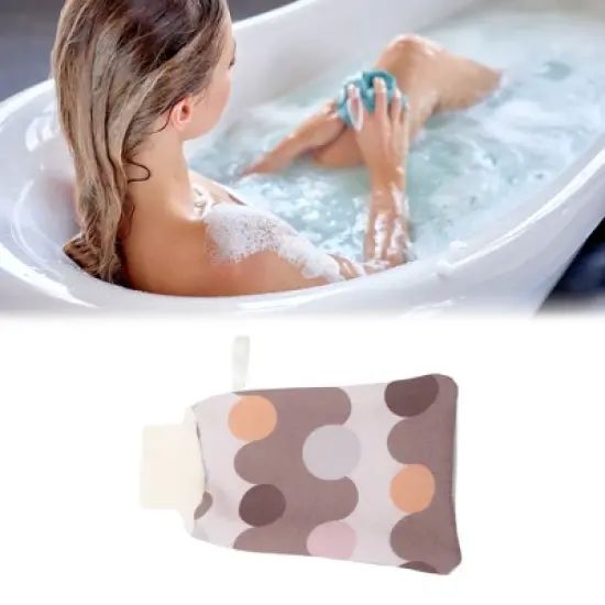 Unique Bargains Double-sided Gloves Bath Towel for bathroom 5.59"x9.45" 1 Pc image {1}