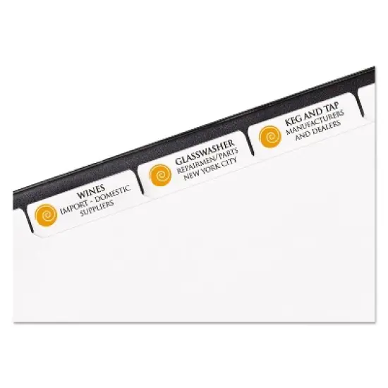 Avery Print & Apply Clear Label Dividers w/White Tabs 5-Tab Letter 5 Sets 11492 image {3}