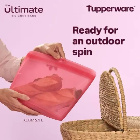 Tupperware 4pc Ultimate Silicone Bag Set: Reusable Food Storage, Dishwasher-Safe, Multicolored image {16}