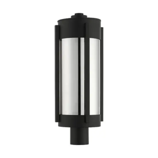 Livex Lighting Sheridan 3 - Light Post Light in  Black/Brushed Nickel image {2}