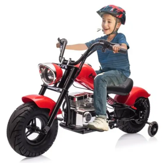 Kids Electric Off-Road Dirt Bike,36V Motorcycle with Top Speed of 16.5 Mph, Spring Suspension, Led Lights, Music Player, for Teens image {9}