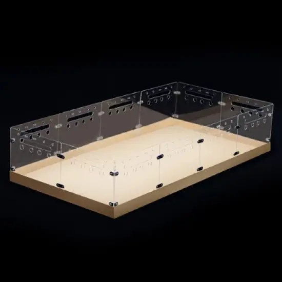 DOMETOUR 12 Pcs Acrylic Guinea Pig Cage Hamster Enclosure with Waterproof Kraft Paper Bottom Easy to Clean, Transparent image {4}