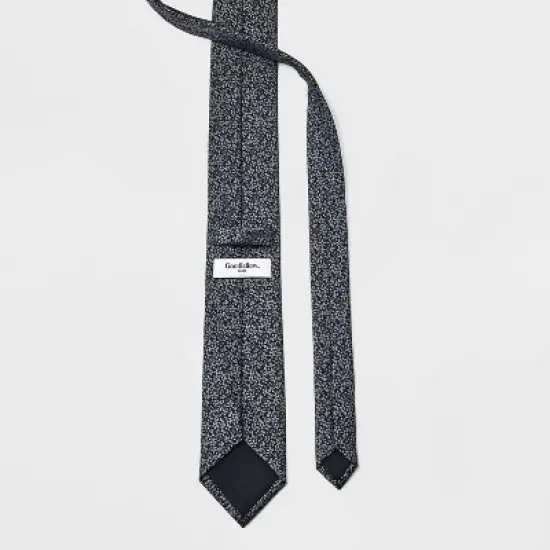 Men's Floral Print Neck Tie - Goodfellow & Co&trade; Black One Size image {1}