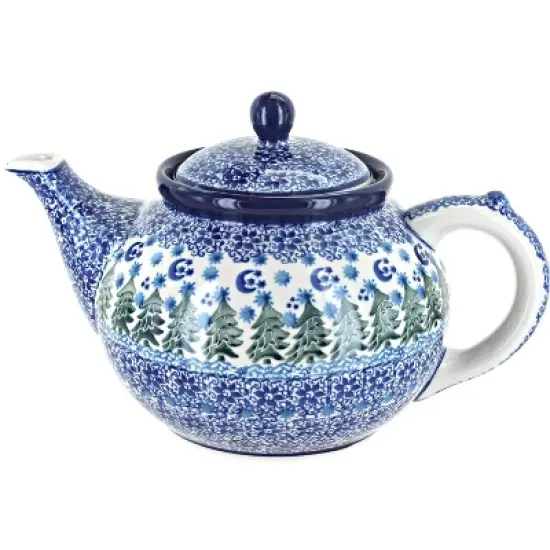 Blue Rose Polish Pottery 60 Ceramika Artystyczna Medium Teapot image {7}