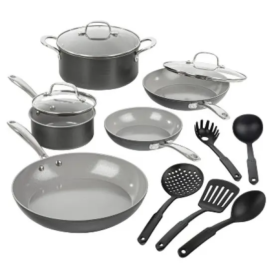 Granitestone Pro Hard Anodized 13 Piece Nonstick Cookware Set with Utensils image {4}
