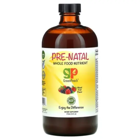 GreenPeach Pre-Natal, Whole Food Nutrient, Natural Fruit, 16 fl oz (473 ml) image {2}