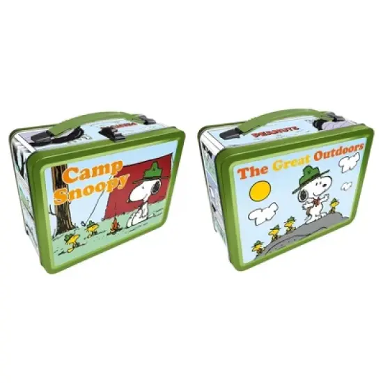 Aquarius Puzzles Peanuts "Camp Snoppy" Embossed Tin Fun Box image {2}