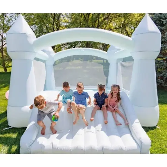 Bounceland Party Castle Mist Bounce House - Blue image {4}