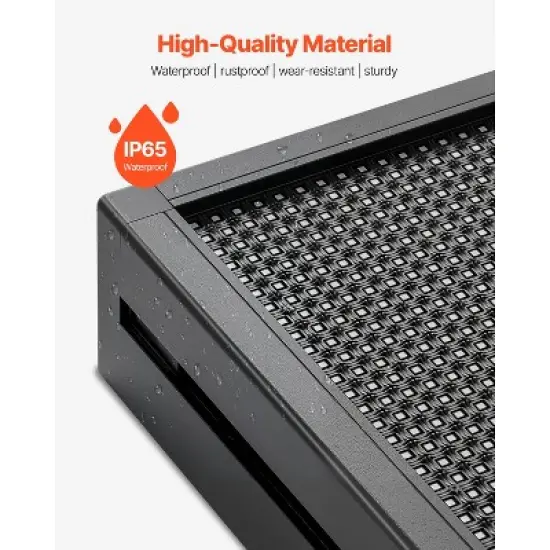 VEVOR Programmable Sign, P6 Full Color Flexible Digital Scrolling Panel, DIY Custom Text Pattern GIF Display Board, Bluetooth APP Control, Black image {5}