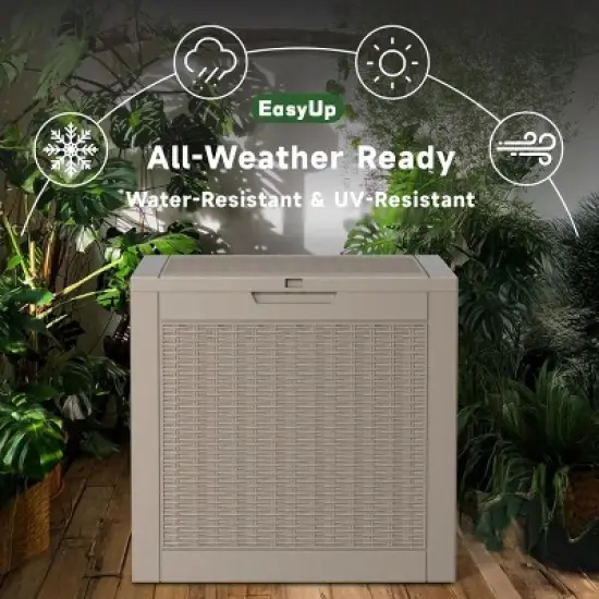 Chic Crate-30-gal Water Resistant Resin Lockable Deck Box image {2}