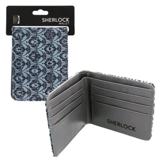 Seven20 Sherlock Holmes Bi-Fold Wallet 221B Wallpaper (Teal) image {1}
