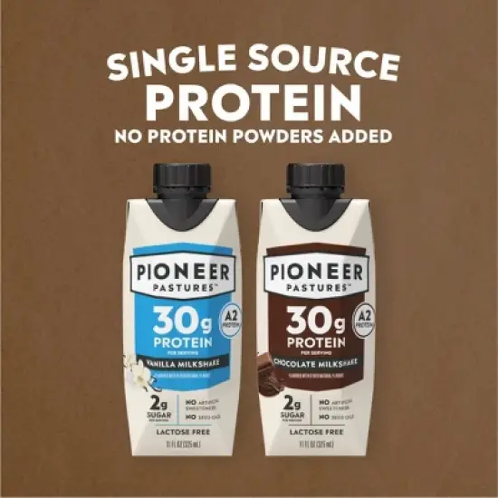 Pioneer Pastures High Protein Nutritional Milkshake - Chocolate - 44 fl oz/4pk image {6}