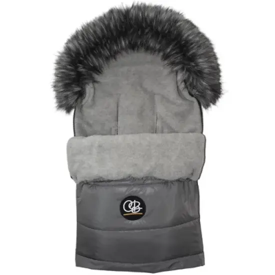 Cover Baby 0-3 Years Organic Premium Gray Wool Adjustable Footmuff in Pastel Dark Gray image {7}